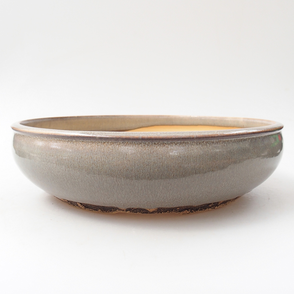 Ceramiczna miska bonsai 26 x 26 x 7 cm, kolor szary
