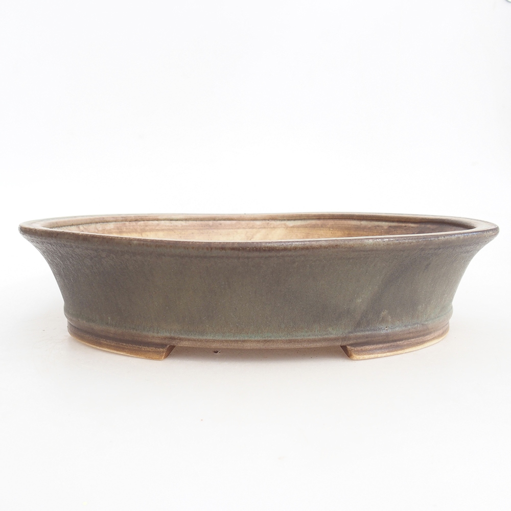 Ceramiczna miska do bonsai 28 x 25 x 6,5 cm, zielona