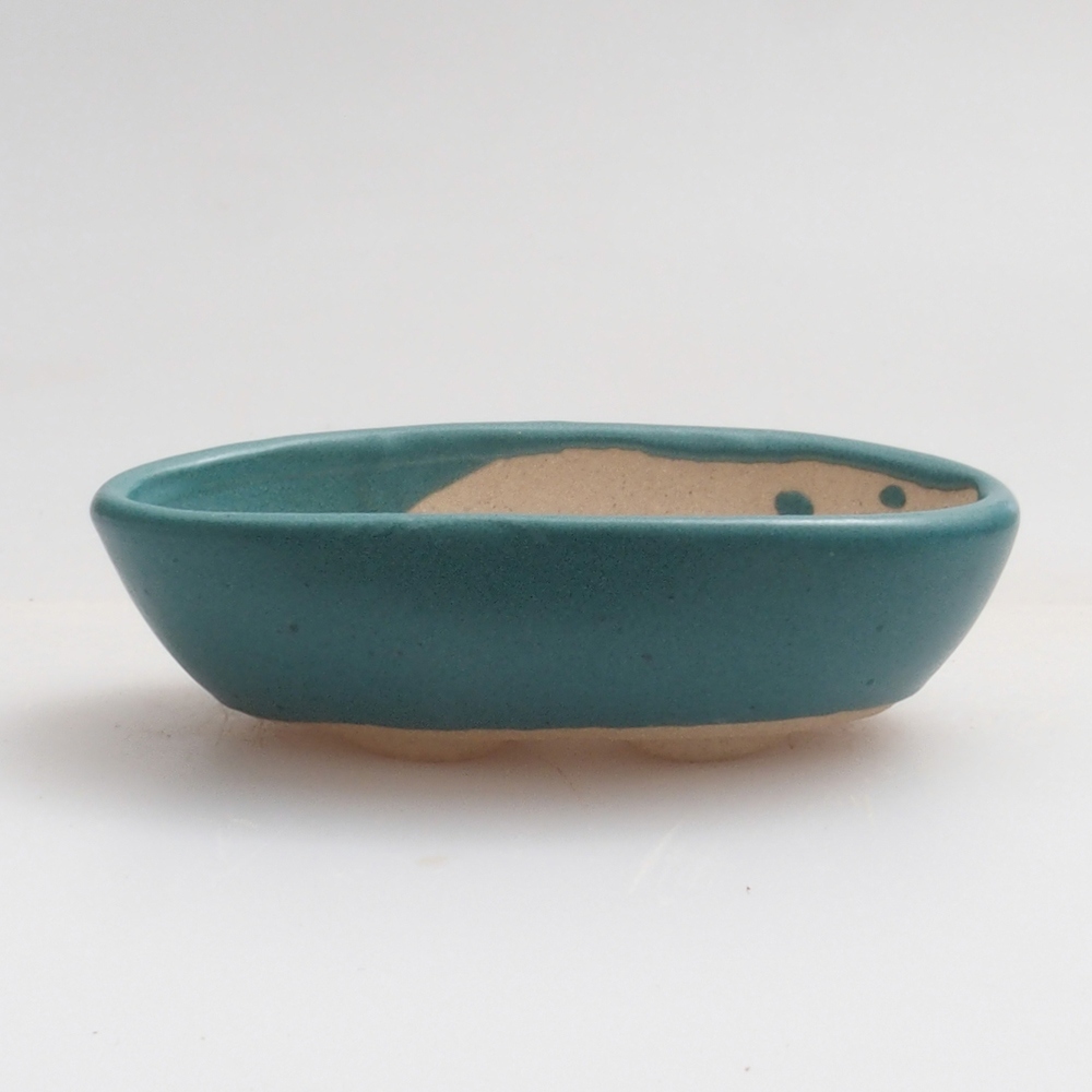 Ceramiczna miska bonsai 7 x 3,5 x 2 cm, kolor niebieski