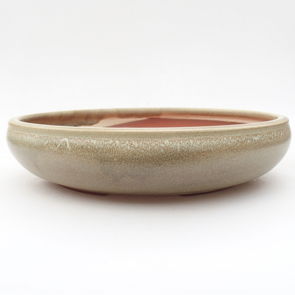 Ceramiczna miska bonsai 26,5 x 26,5 x 6 cm, kolor zielony