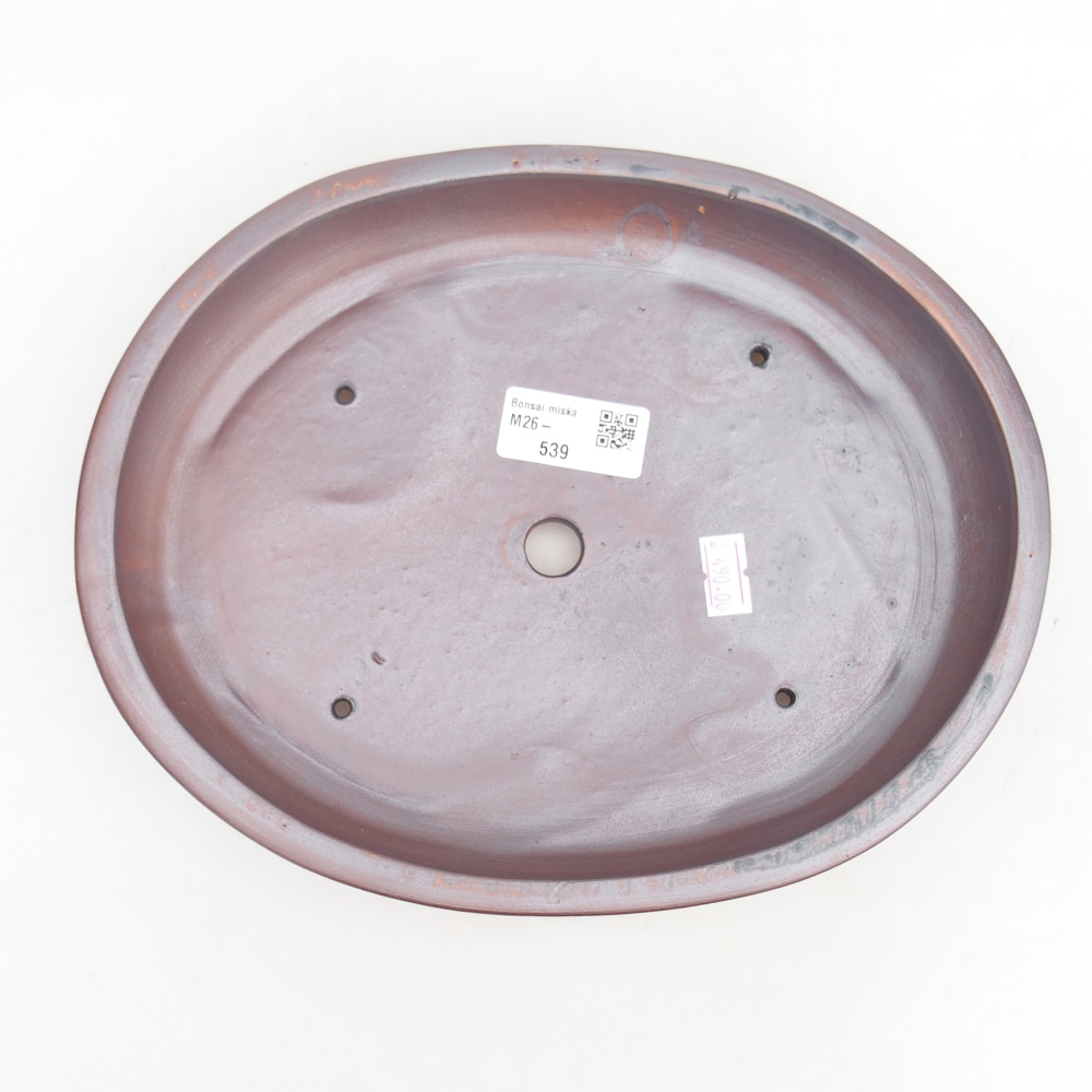 Ceramiczna miska do bonsai 24,5 x 20 x 4 cm, kolor metaliczny