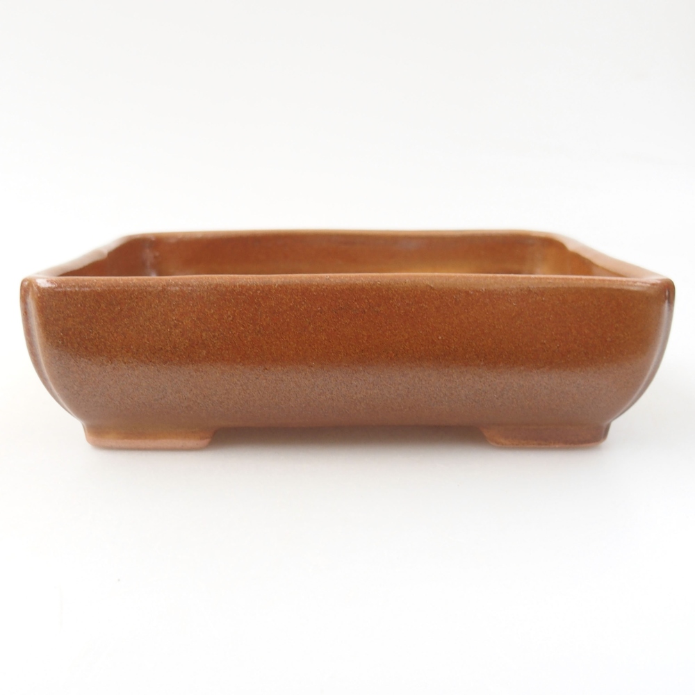 Ceramiczna miska bonsai 14 x 11 x 4 cm, kolor brązowy