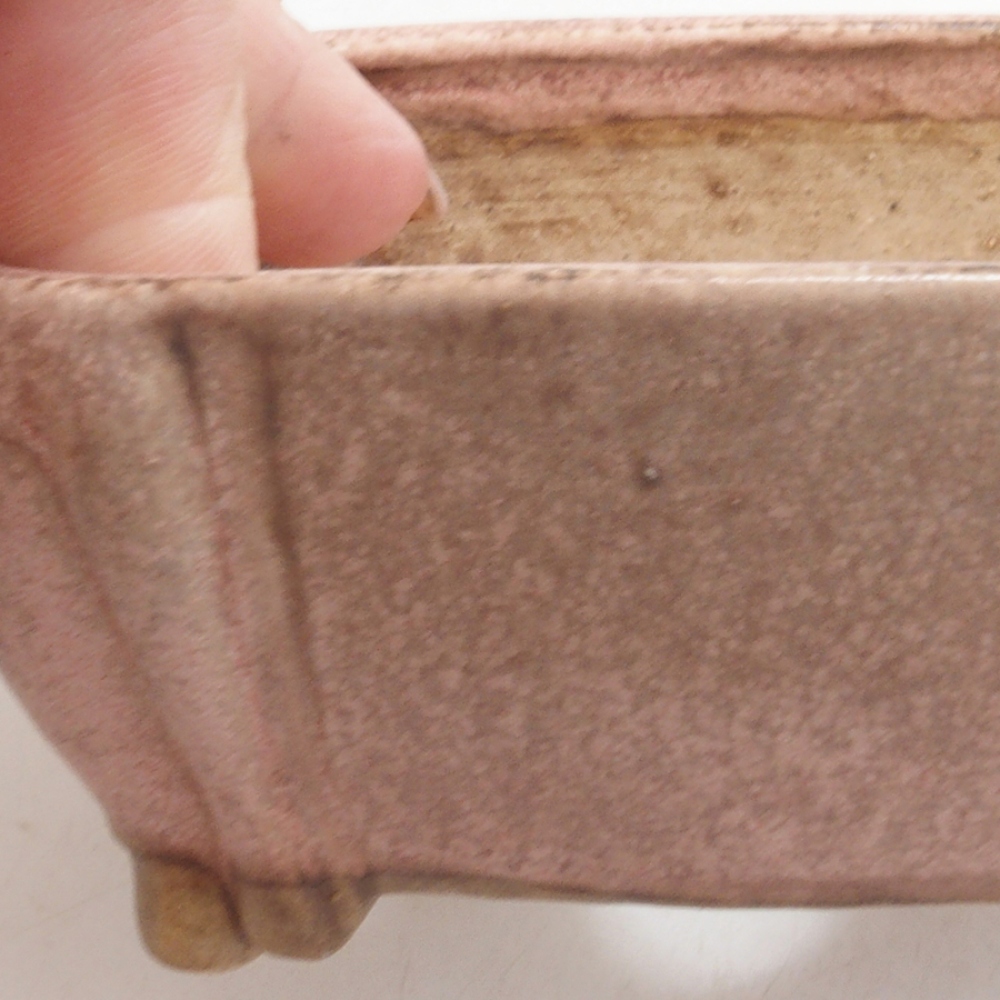 Ceramiczna miska do bonsai 10 x 8,5 x 4,5 cm, kolor różowy