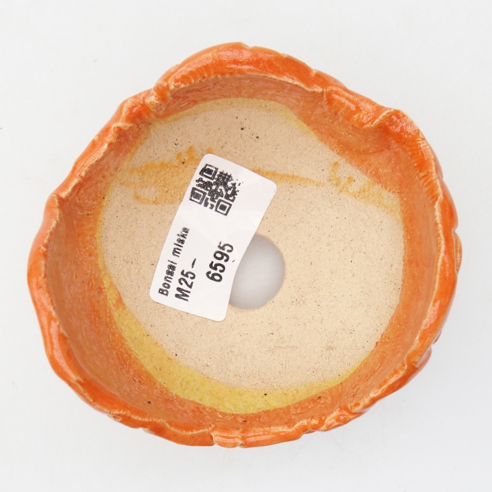 Ceramiczna muszla 8,5 x 8,5 x 6 cm, kolor pomarańczowy