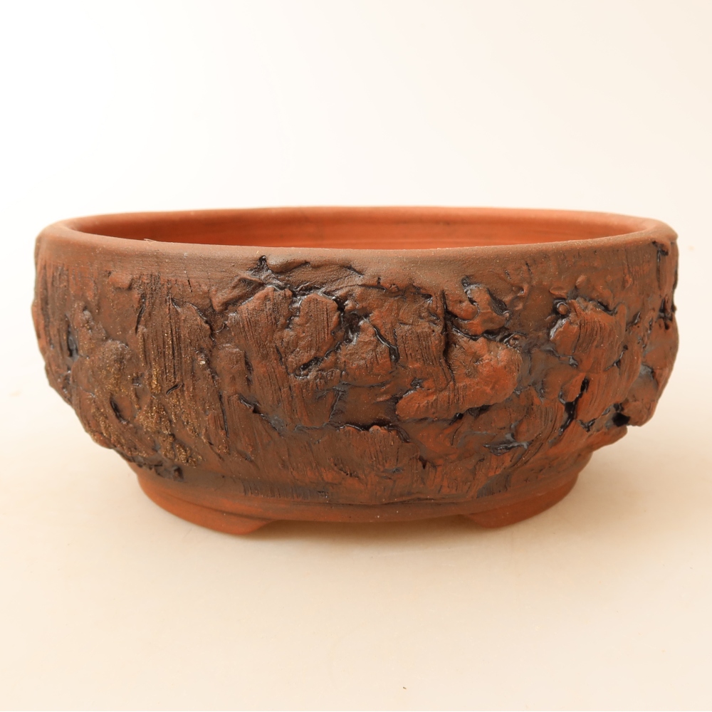 Ceramiczna miska do bonsai 16 x 16 x 6,5 cm, kolor brązowy