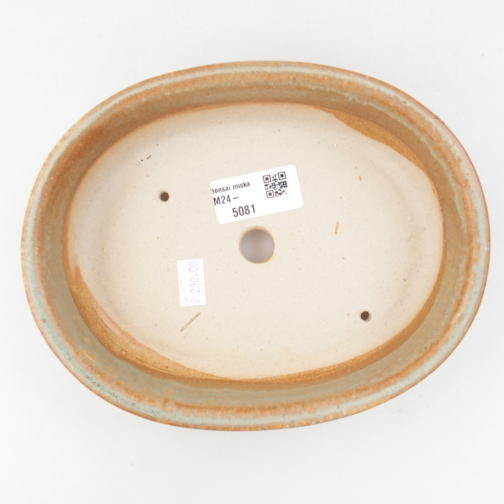 Ceramiczna miska bonsai 19 x 15 x 5 cm, kolor zieliony