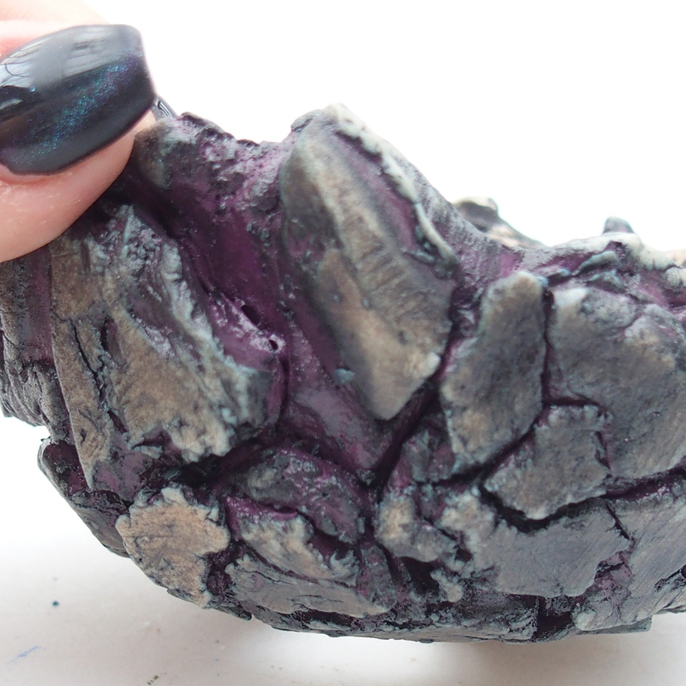 Ceramiczna muszla 10,5 x 10,5 x 5,5 cm, kolor fioletowy