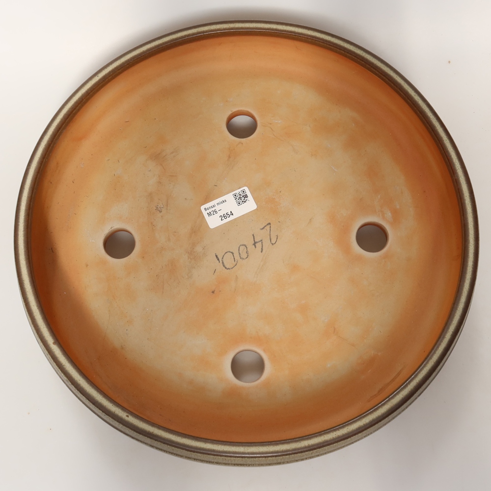 Ceramiczna miska  33 x 33 x 7,5 cm, kolor brązowy