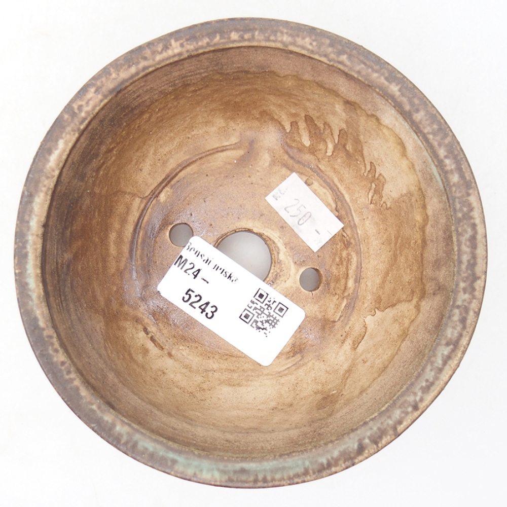 Ceramiczna miska do bonsai 11,5 x 11,5 x 5 cm, kolor zielony