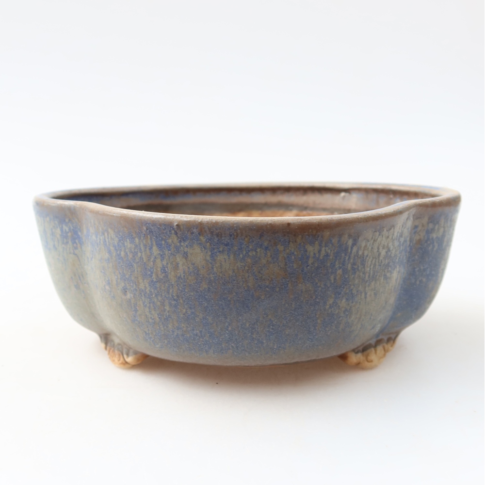 Ceramiczna miska do bonsai 13,5 x 12,5 x 5 cm, kolor niebieski