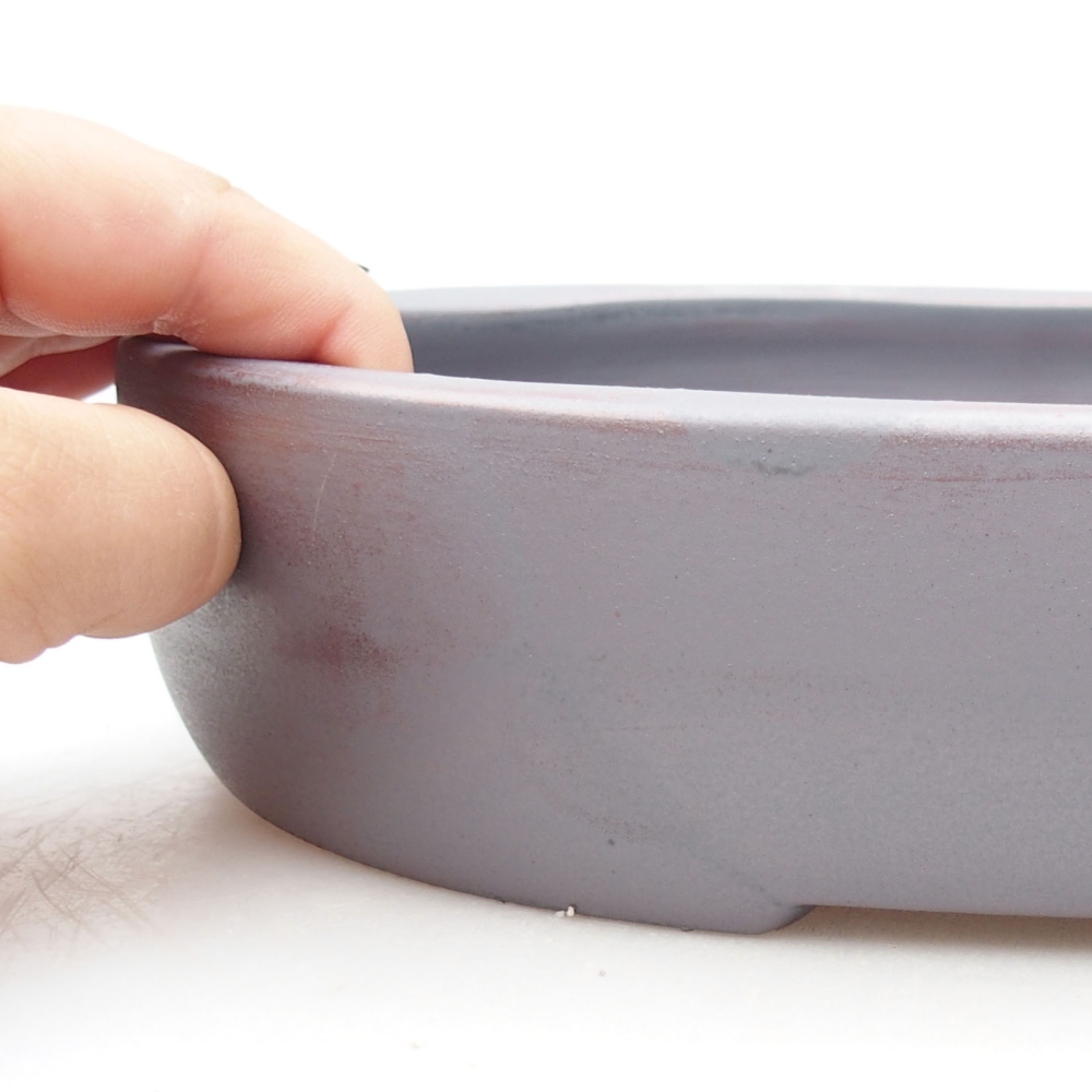 Ceramiczna miska bonsai 26,5 x 21 x 5,5 cm, kolor metaliczny