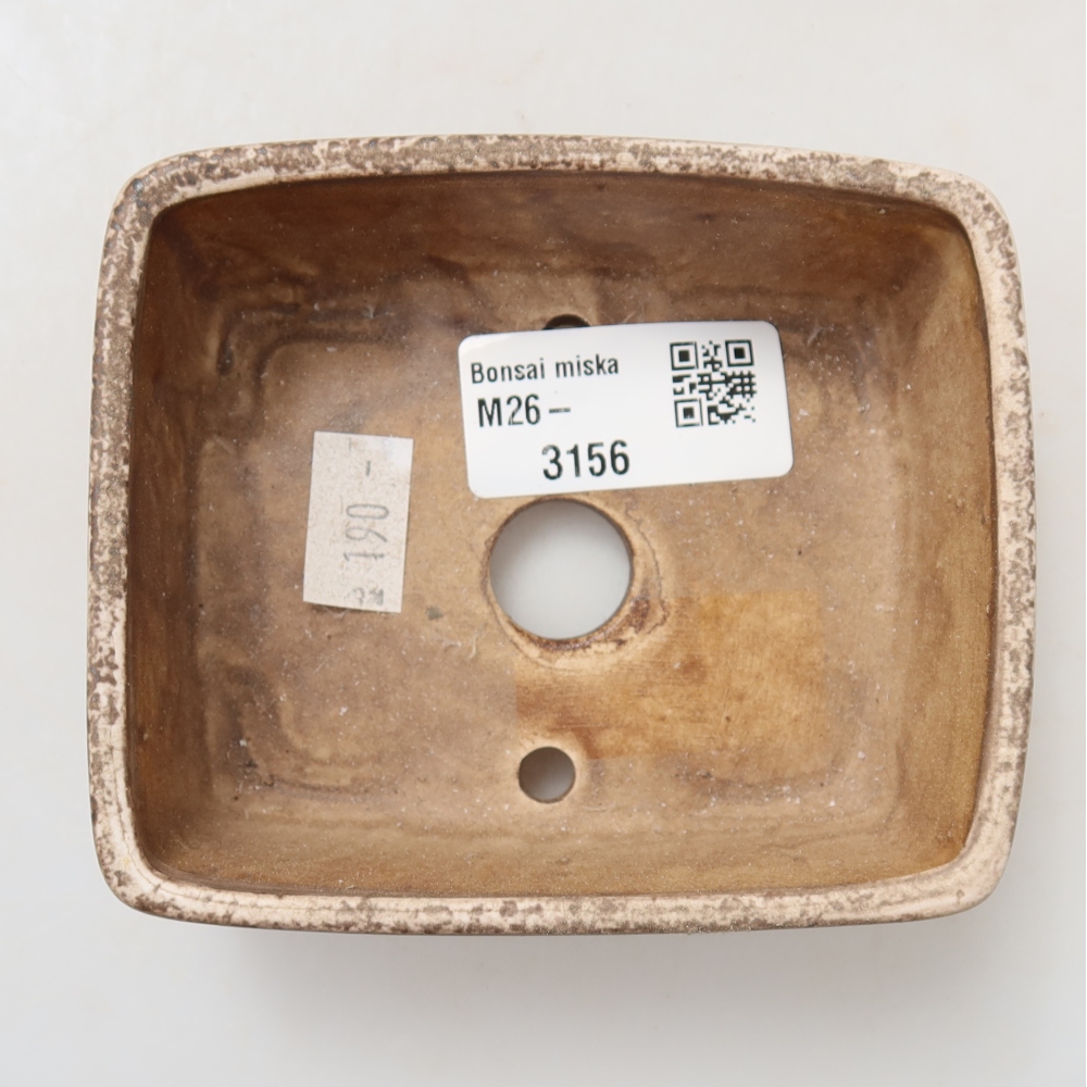 Ceramiczna miseczka do bonsai 10 x 8 x 3,5 cm, kolor różowy