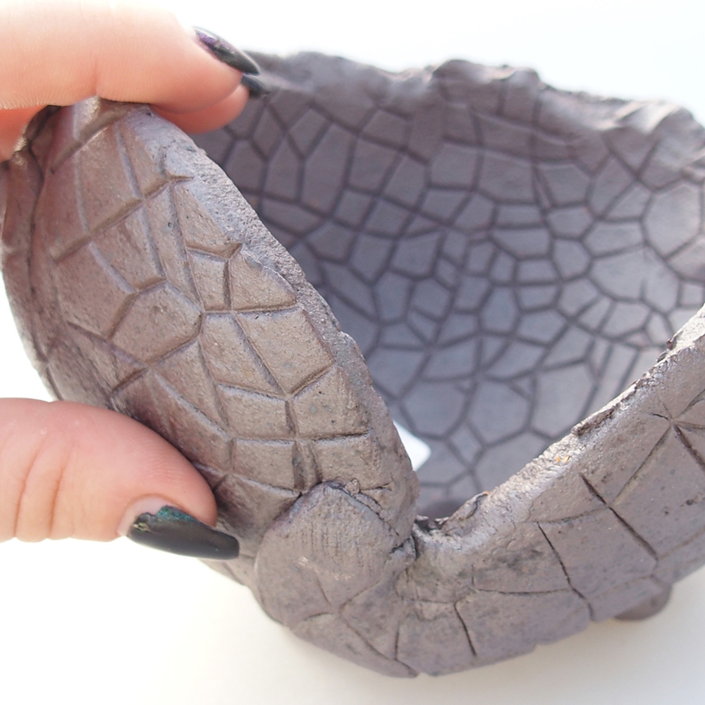 Muszla ceramiczna 15 x 14,5 x 10 cm, kolor metaliczny