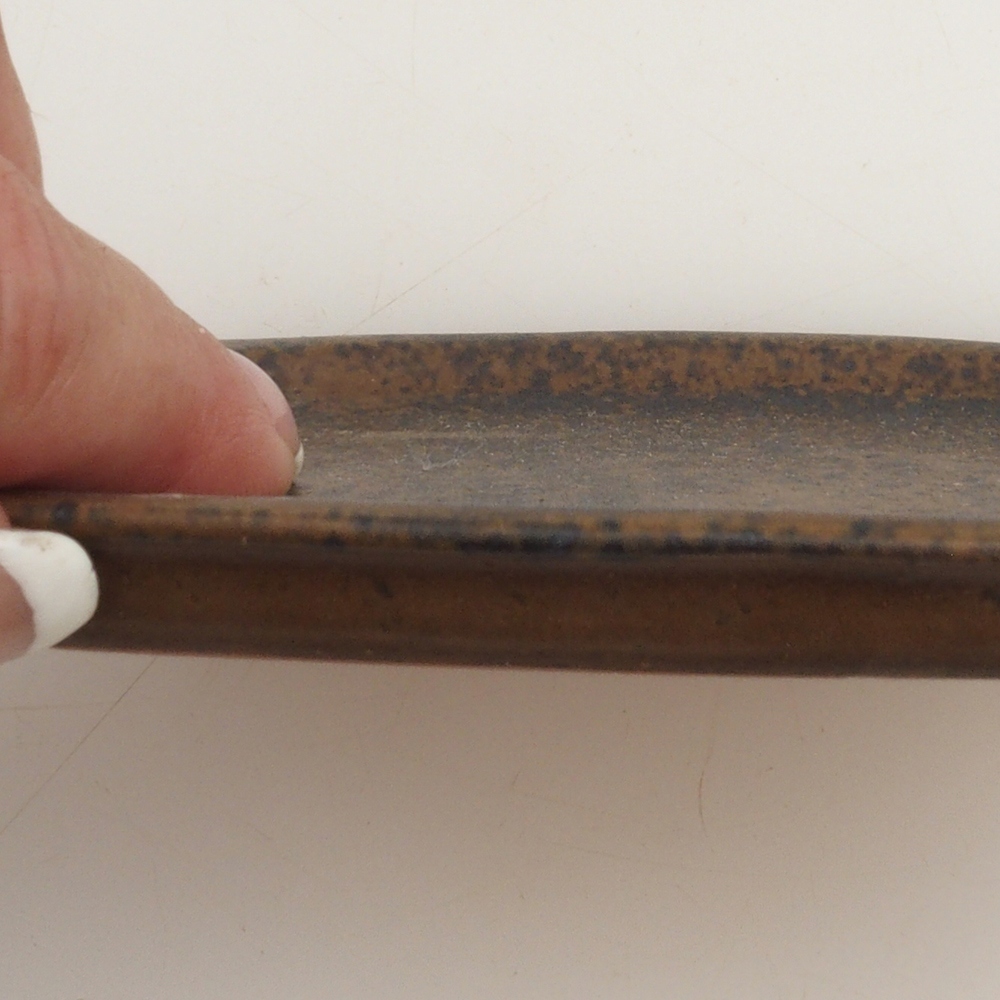 Miska ceramiczna H11 - 11,5 x 9,5 x 1 cm - brązowy