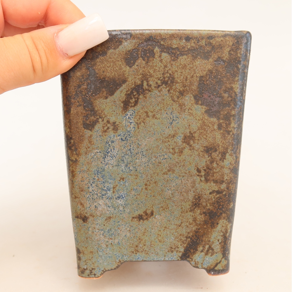 Ceramiczna miska do bonsai 9 x 9 x 11,5 cm, kolor brązowy