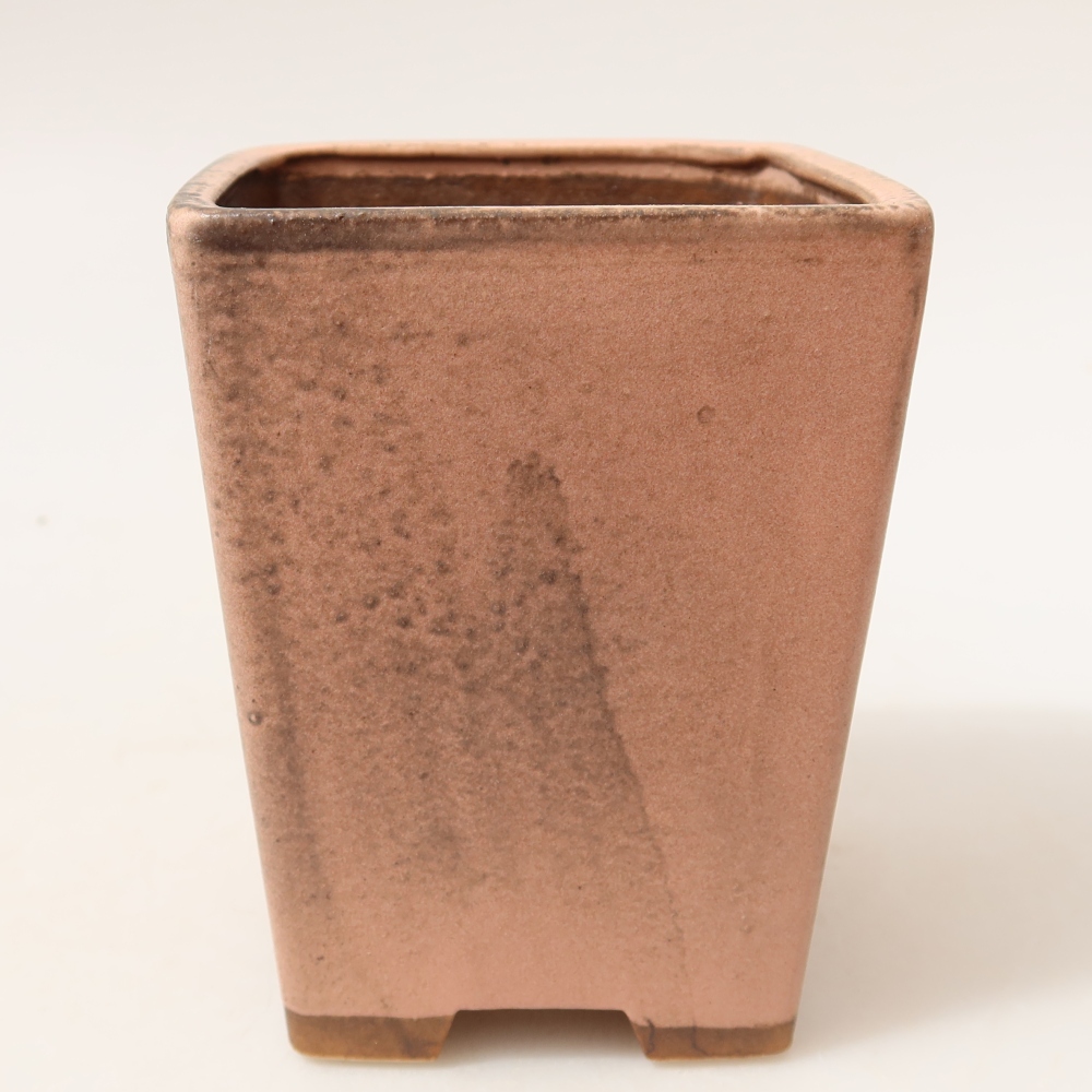 Ceramiczna miska do bonsai 8,5 x 8,5 x 10,5 cm, kolor różowy