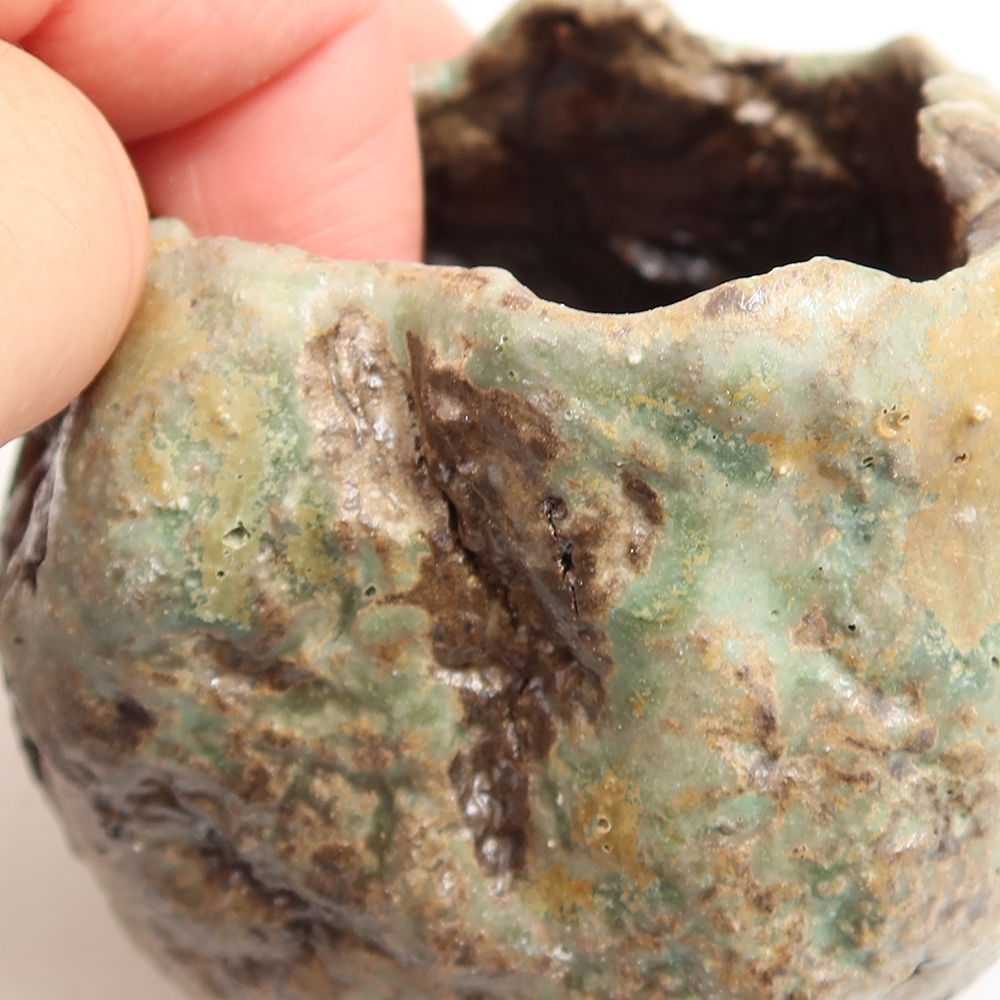 Ceramiczna skorupka  5,5 x 5,5 x 5,5 cm, kolor zielony