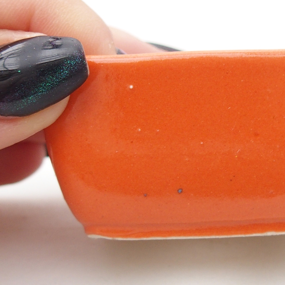 Mini miska do bonsai 6 x 4,5 x 3 cm, pomarańczowa