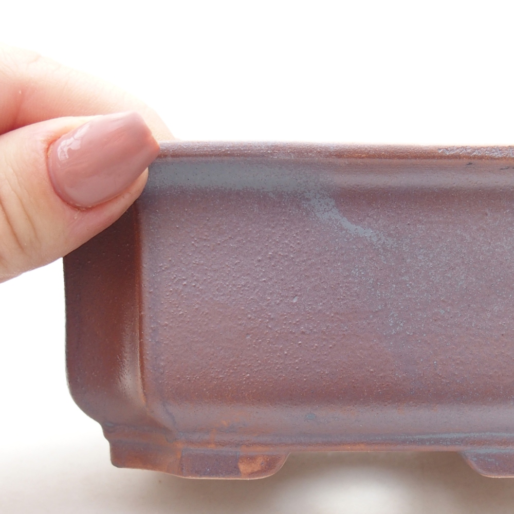 Ceramiczna miska do bonsai 12 x 9 x 5 cm, kolor metaliczny