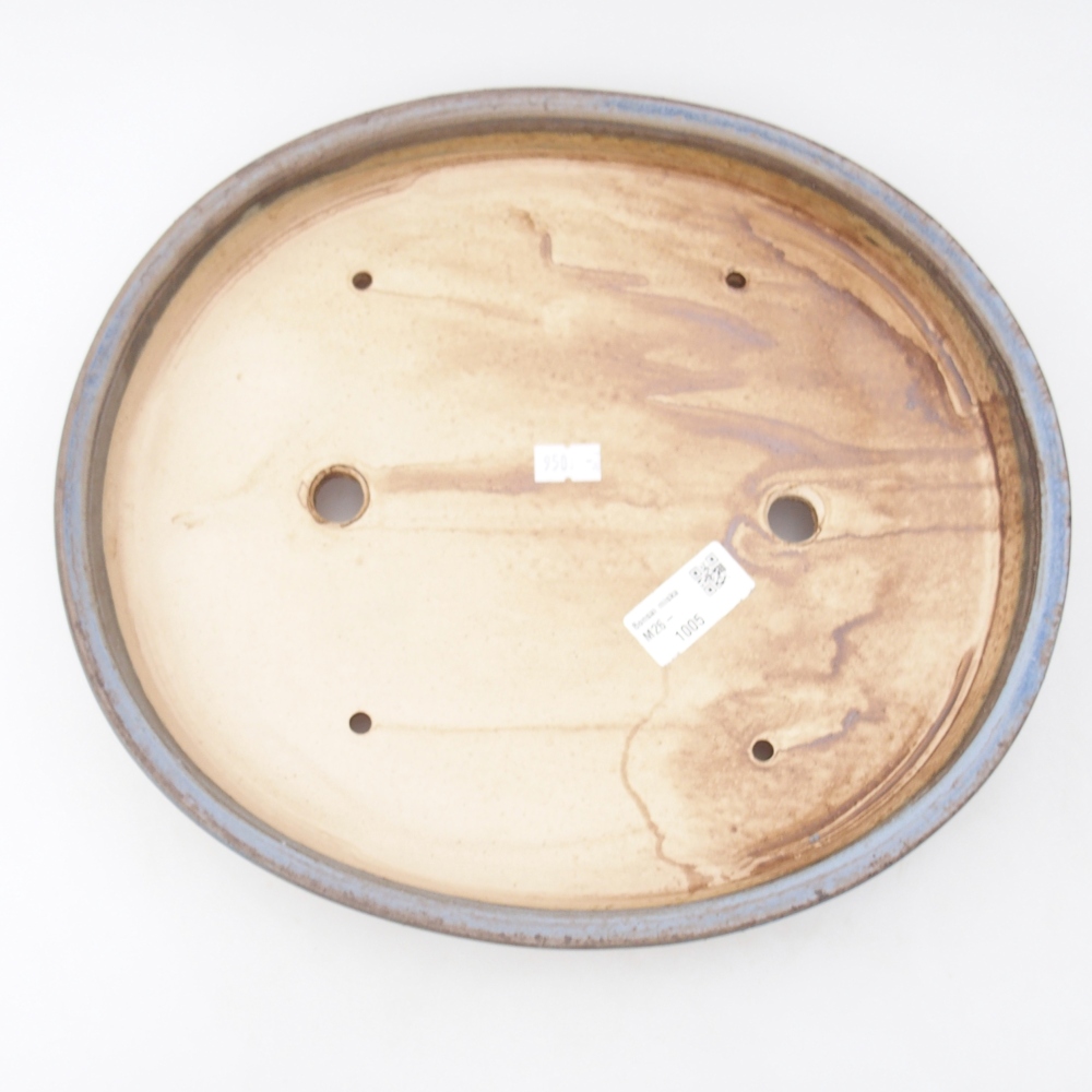 Ceramiczna miska do bonsai 30,5 x 27 x 4 cm, kolor niebieski