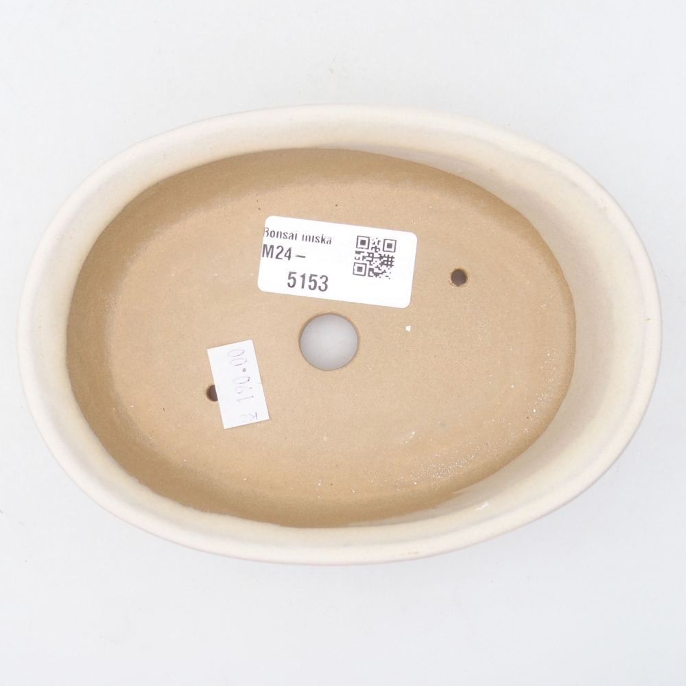 Ceramiczna miska bonsai 11,5 x 11,5 x 5 cm, kolor beżowy
