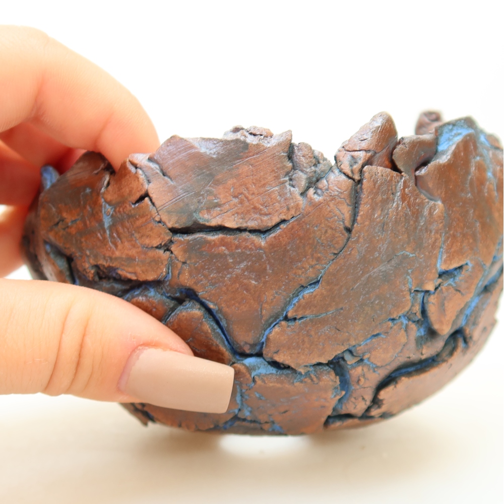 Ceramiczna skorupka 10,5 x 10 x 7,5 cm, kolor niebieski