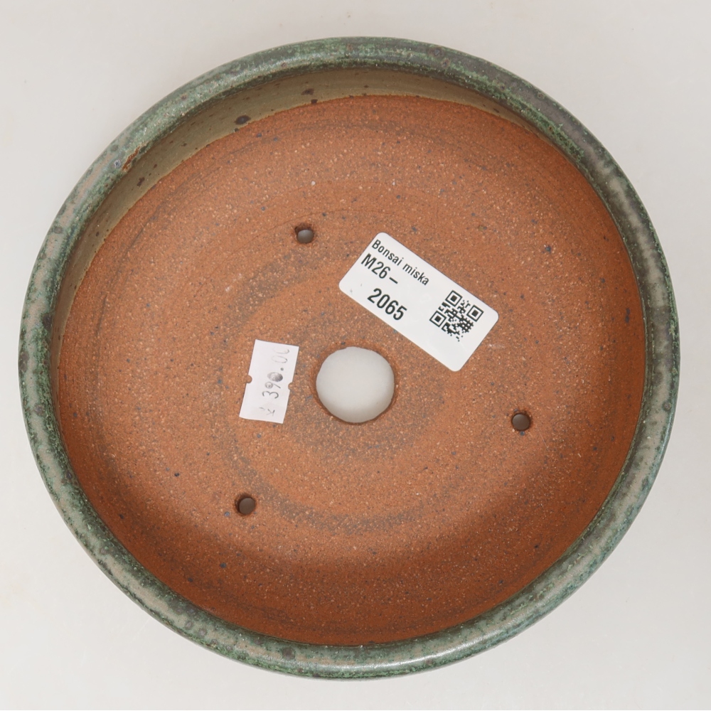 Ceramiczna miska do bonsai 15 x 15 x 5 cm, zielona