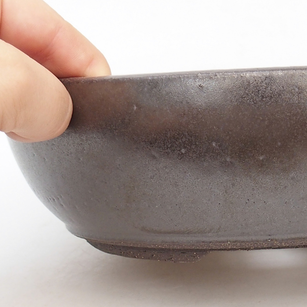 Ceramiczna miska do bonsai 20 x 20 x 6,5 cm, kolor metaliczny