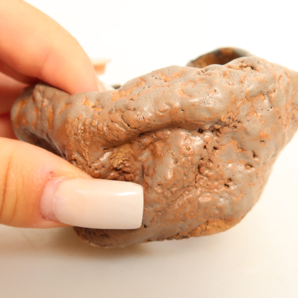 Ceramiczna skorupka  8 x 7,5 x 4,5 cm, kolor zielony
