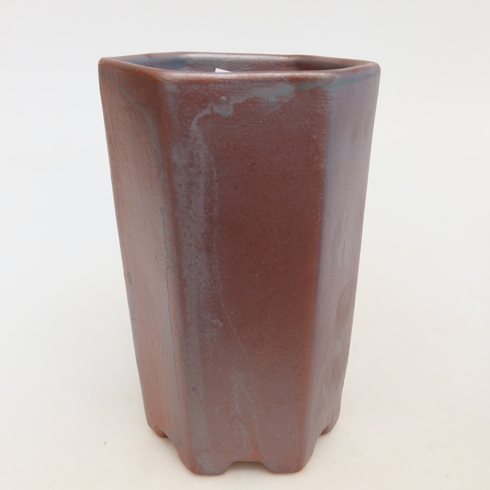 Ceramiczna miska do bonsai 9,5 x 8,5 x 14,5 cm, kolor metaliczny