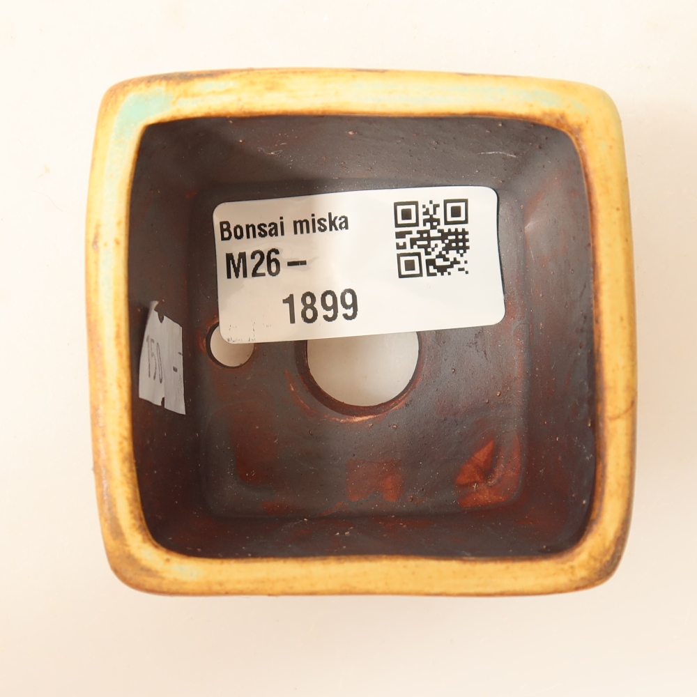 Ceramiczna miska do bonsai 6 x 6 x 4,5 cm, zielona