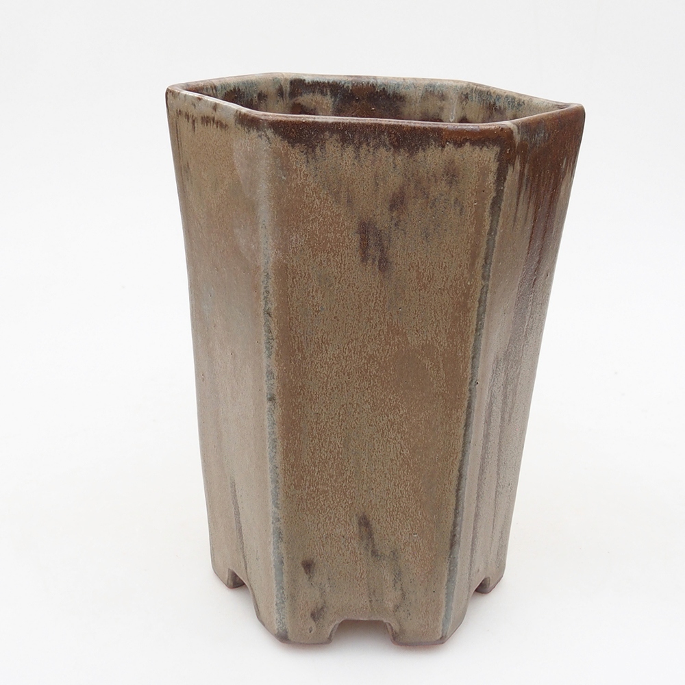 Ceramiczna miska bonsai 13 x 11,5 x 17 cm, szara