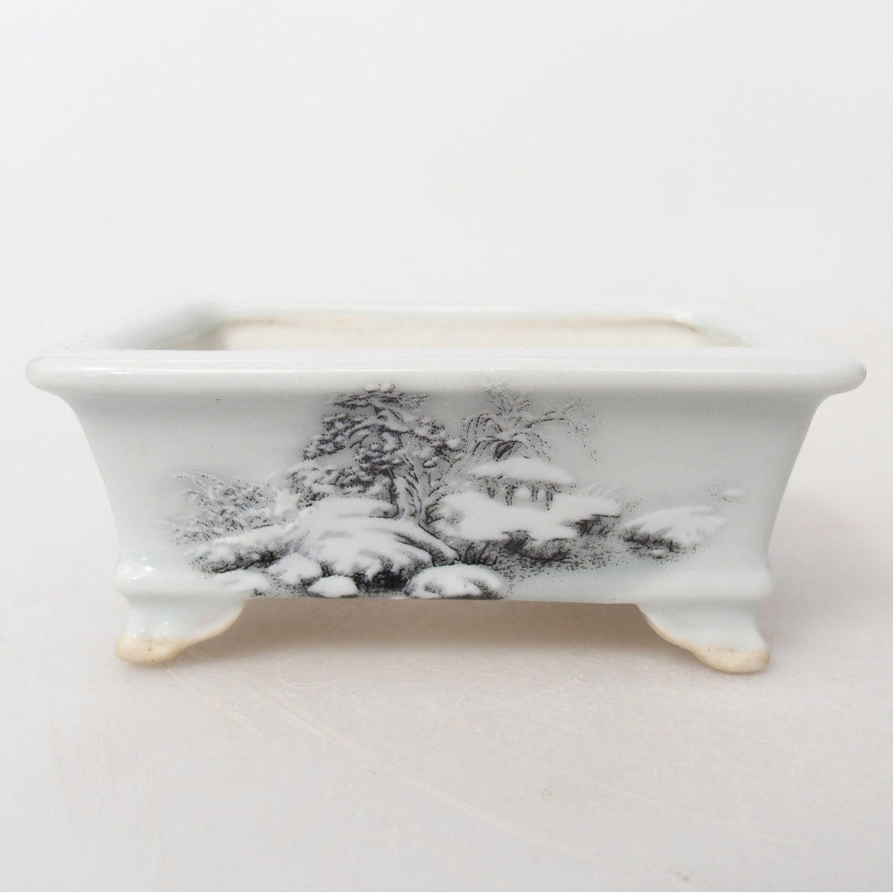 Mini miska do bonsai 8 x 6 x 3 cm, biała