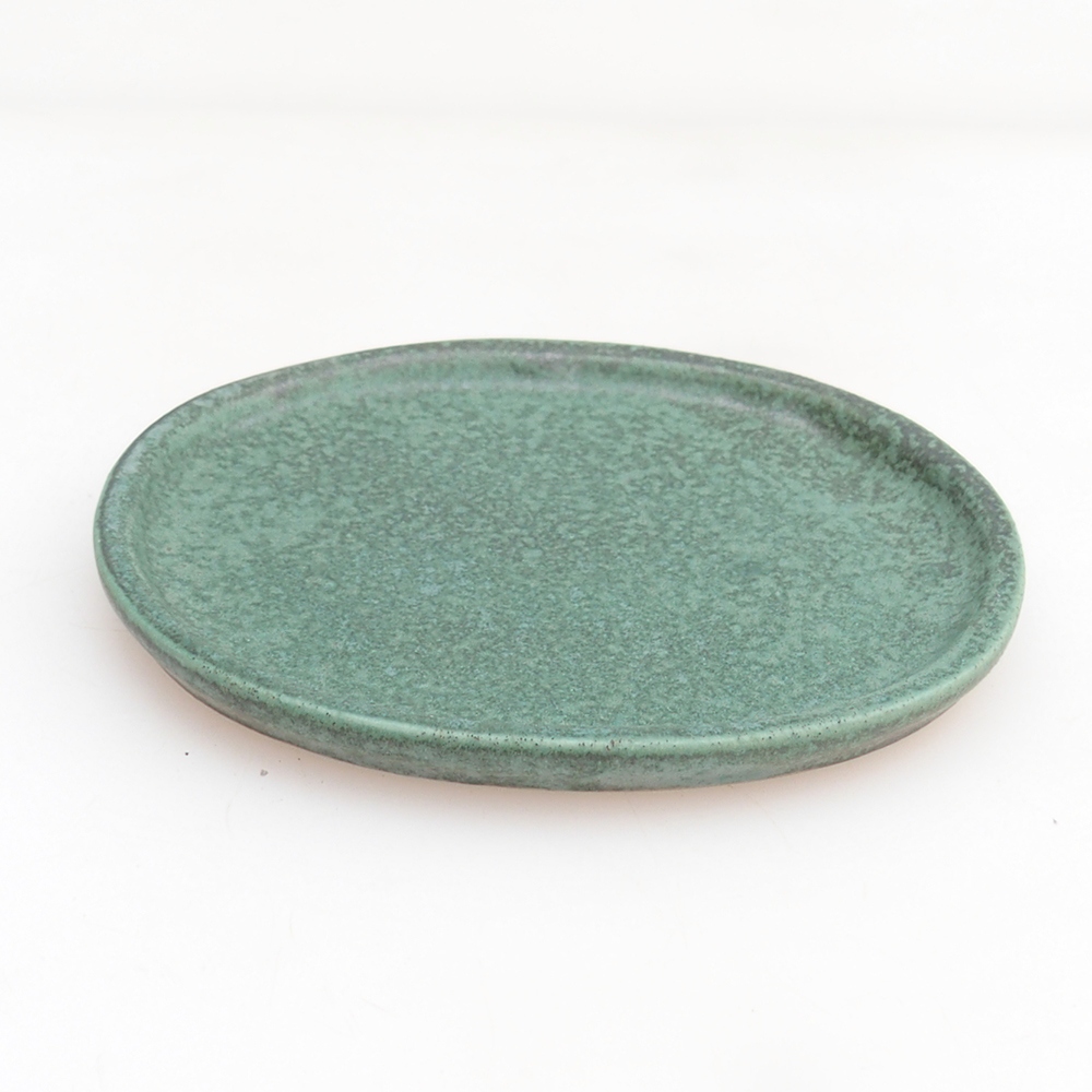 Spodek ceramiczny H30 - 12,5 x 10,5 x 1 cm - zielony