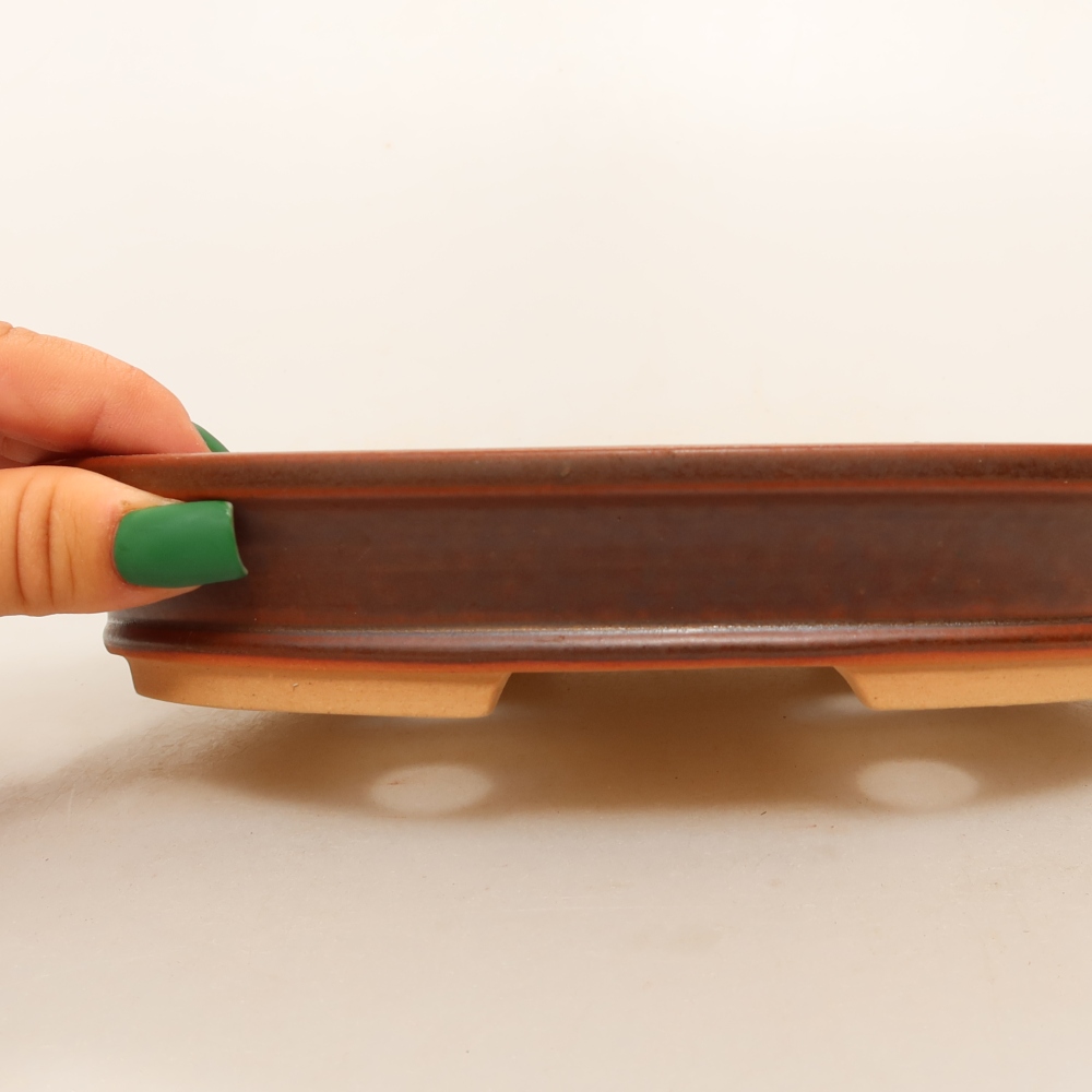 Miska ceramiczna  21 x 15 x 4 cm, kolor brązowy
