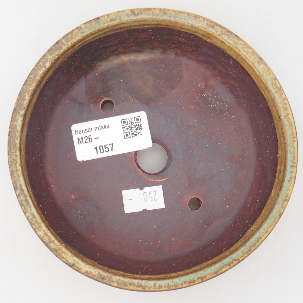 Ceramiczna miska do bonsai 13,5 x 13,5 x 4 cm, zielona