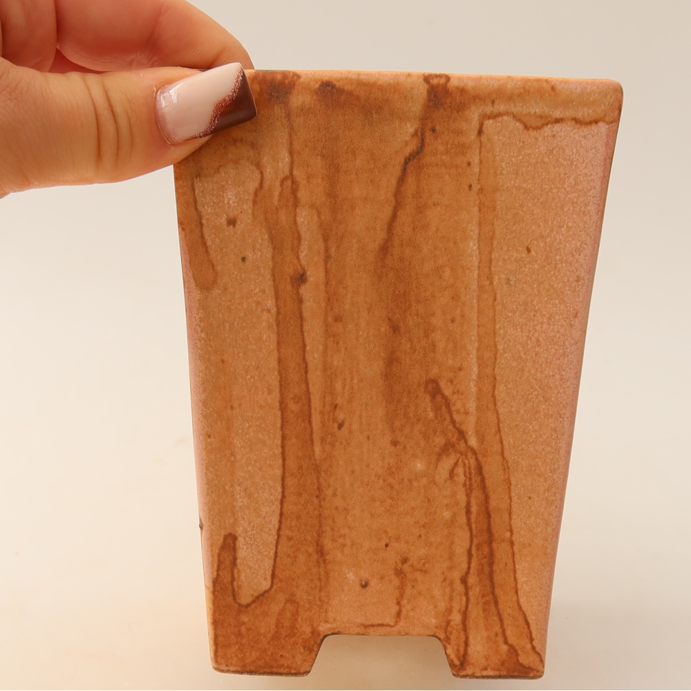 Ceramiczna miska do bonsai 9 x 9 x 12,5 cm, kolor różowy