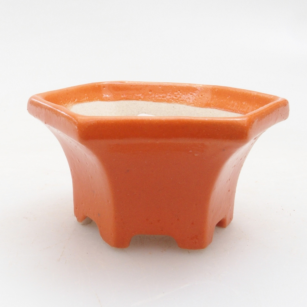 Mini miska bonsai 5 x 4,5 x 2,5 cm, kolor pomarańczowy