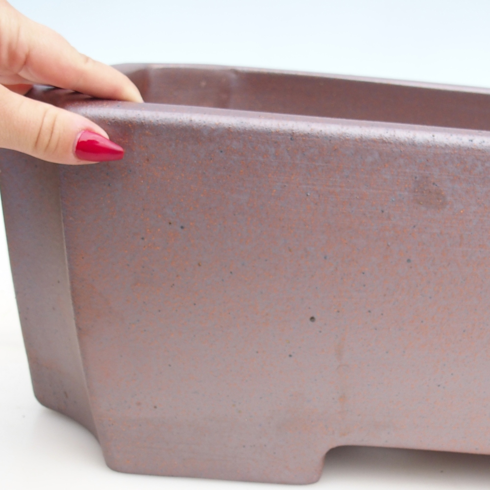 Ceramiczna misa bonsai 52,5 x 35,5 x 18 cm, kolor metaliczny - WYŁĄCZNIE ODBIÓR OSOBISTY lub transport paletowy