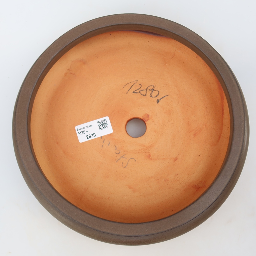 Miska ceramiczna  23 x 23 x 7 cm, kolor brązowy