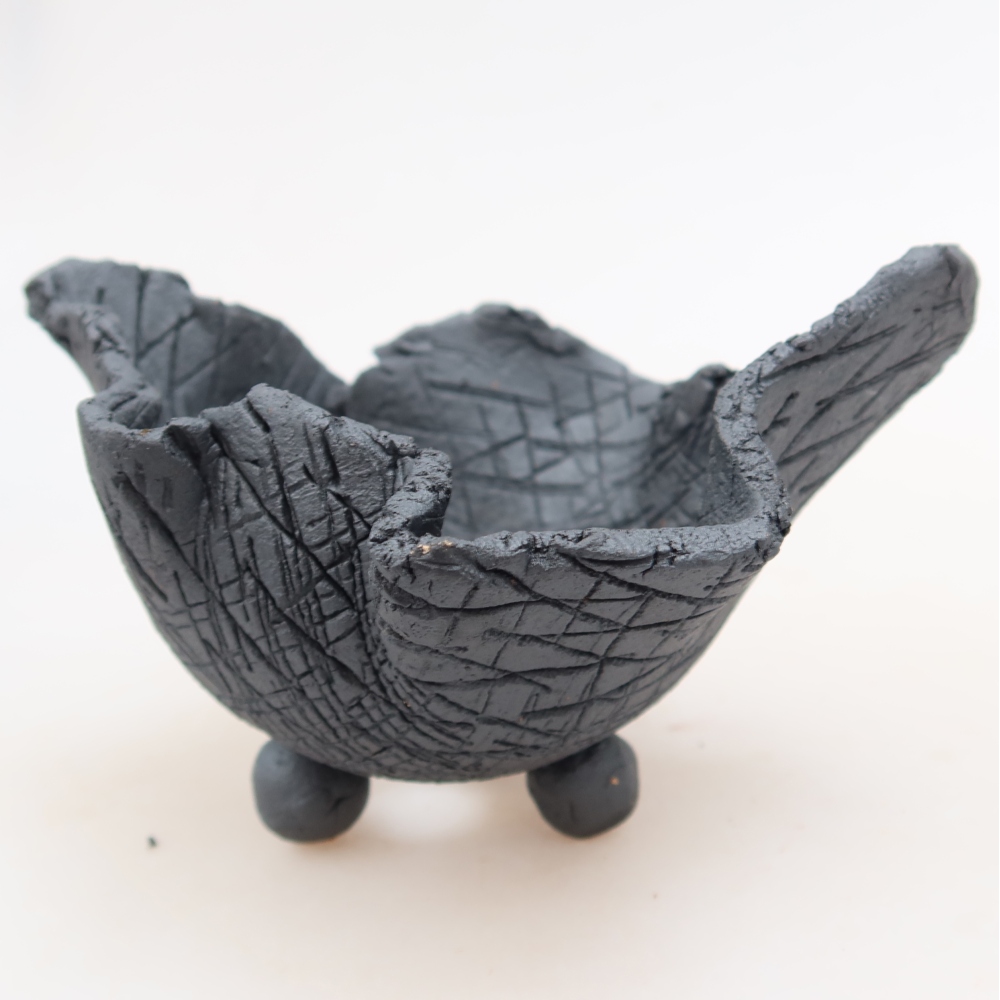 Ceramiczna skorupa  10 x 10 x 7,5 cm, kolor metaliczny