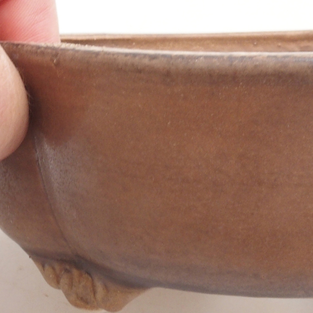Ceramiczna miska do bonsai 16,5 x 15 x 5,5 cm, kolor brązowy