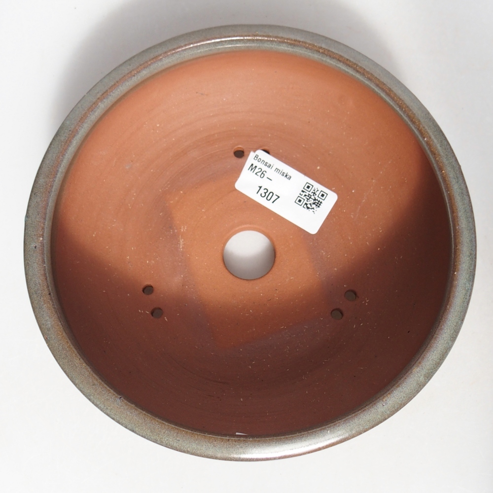 Ceramiczna miska do bonsai 16,5 x 16,5 x 5,5 cm, zielona