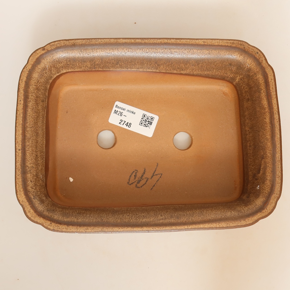Miska ceramiczna  20 x 15,5 x 5,5 cm, kolor brązowy