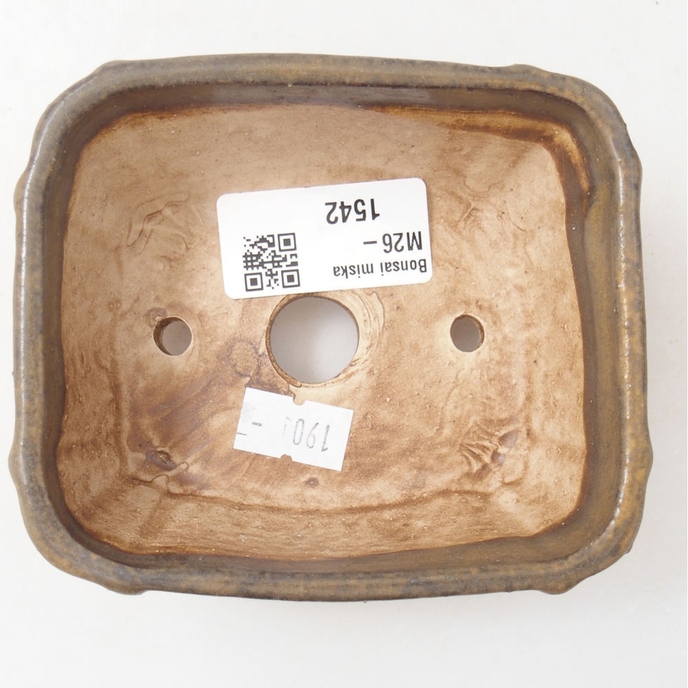 Ceramiczna miska do bonsai 10 x 9 x 5 cm, brązowa