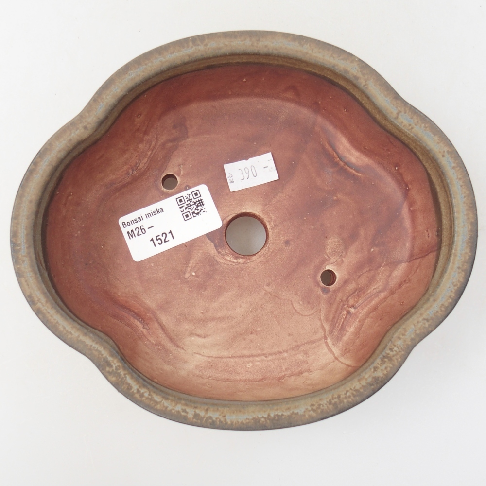 Ceramiczna miska do bonsai 17 x 15 x 5,5 cm, brązowa