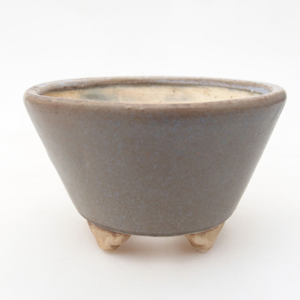 Ceramiczna miska do bonsai 8,5 x 8,5 x 5 cm, kolor niebieski