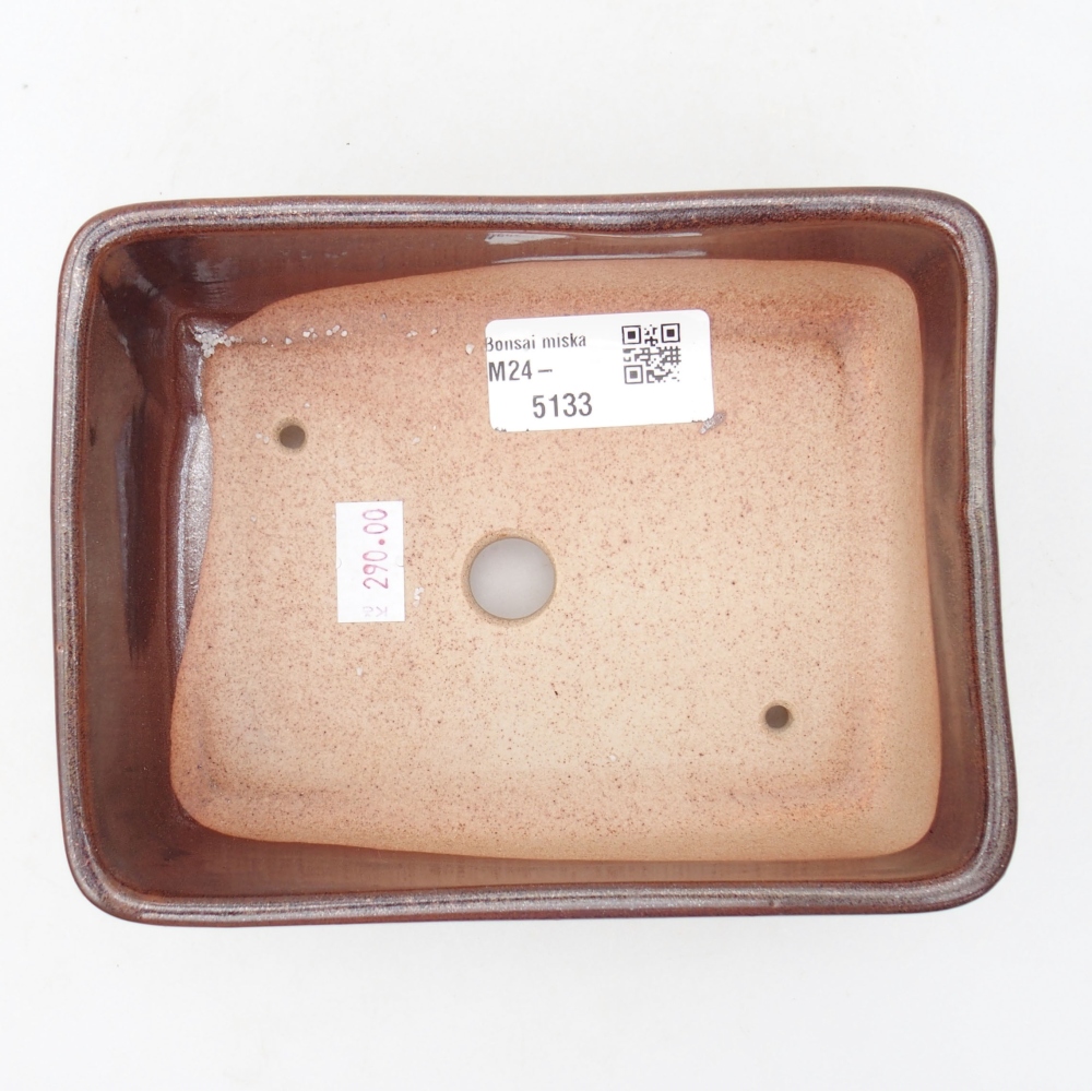 Ceramiczna miska bonsai 15 x 11 x 5,5 cm, kolor brązowy