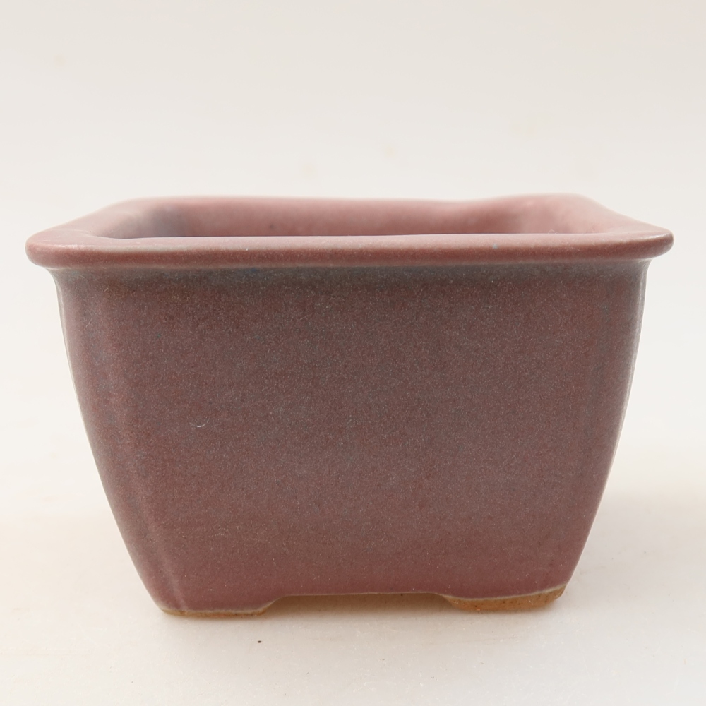 Ceramiczna miseczka do bonsai 8,5 x 8,5 x 5,5 cm, kolor fioletowy