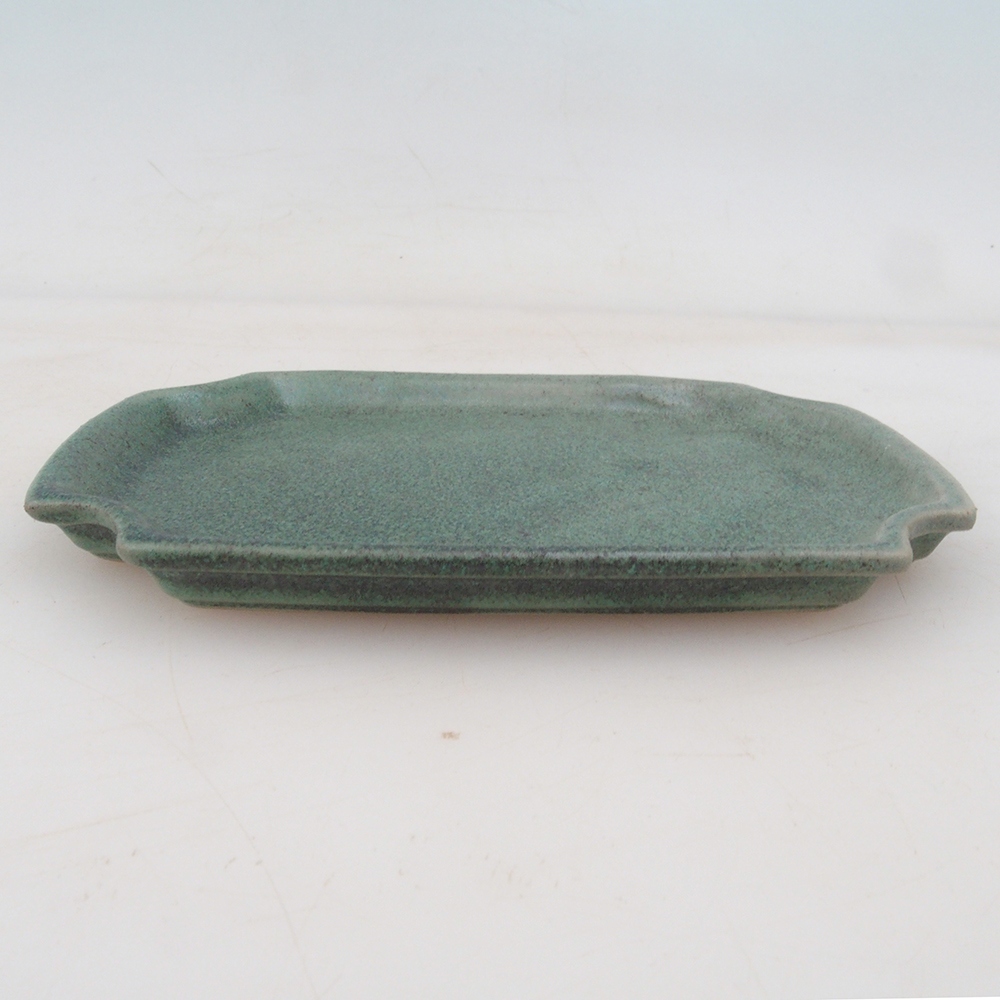 Ceramiczna miska H01 - 11,5 x 8 x 0,5 cm - zielona
